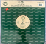 STAXX  - YOU  remixes 12” single LP vinyl used