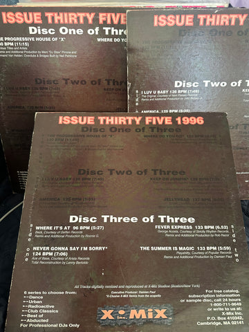 X Mix Dance Series  issue Thirty Five 1996  3xLP DJ service vinyl - Used