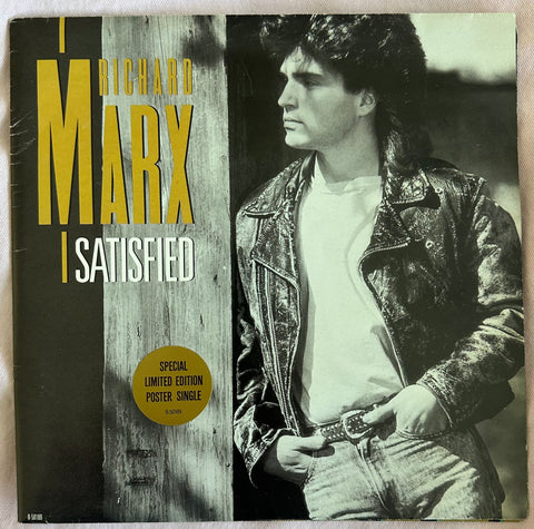 Richard Marx 45 vinyl - SATISFIED record Limited Edition Poster Single - Used