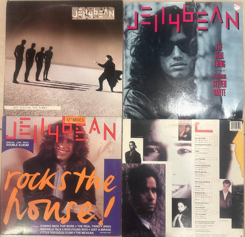 Jellybean lot 3 vinyl records - Rocks The House! / Just Visiting / The Real Thing 12" - Used LP VINYLS (US ORDERS ONLY DUE TO WEIGHT)