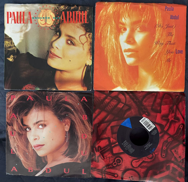 Paula Abdul - set of 4 original 45 records vinyl - used