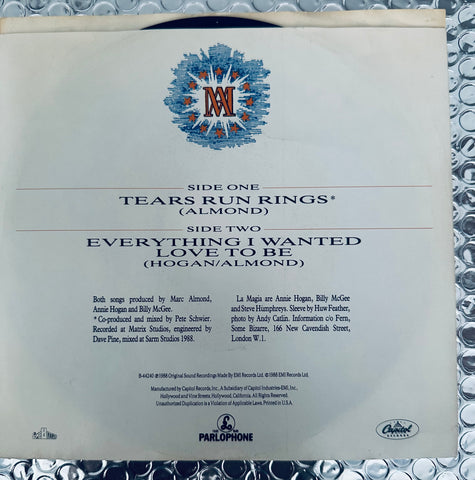 Marc Almond Tears Run Rings 1988 vinyl 45 record