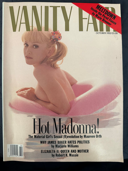 Madonna Vanity Fair 1992  Magazine Erotica Sex Book era