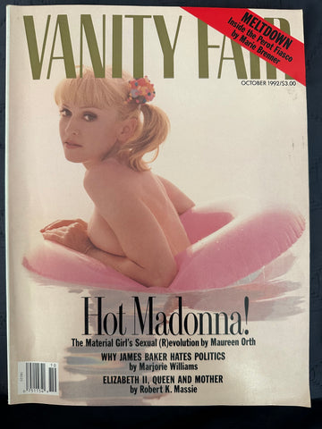 Madonna Vanity Fair 1992  Magazine Erotica Sex Book era