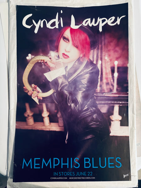 Cyndi Lauper - Official promo 11x17 poster MEMPHIS BLUES - Used