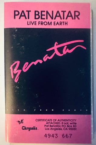 Pat Benatar - LIVE From Earth  cassette tape  - Used