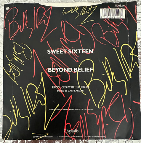 Billy Idol sweet sixteen 45 record