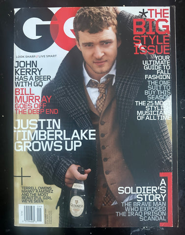 Justin Timberlake GQ magazine 2004  (Thick) Used - USA ORDErS ONLY