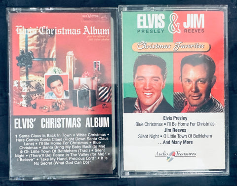 Elvis  Presley - 2 Christmas cassette tapes used