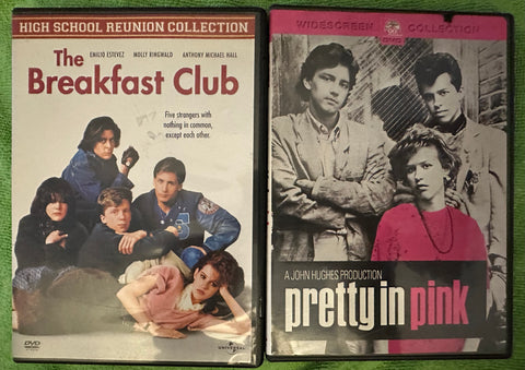 The breakfast Club and Pretty in Pink DVDs used