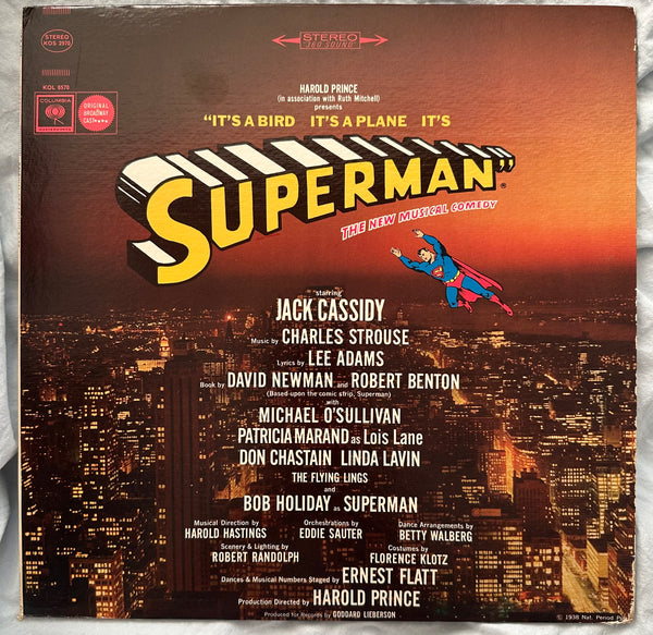Superman - 1966 the new musical comedy Broadway cast recording LP vinyl used
