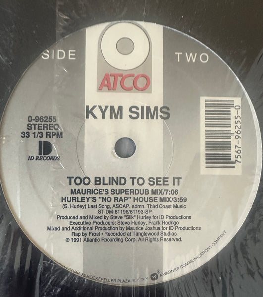 Kim Sims two blind to see it  12" LP single remix of vinyl use
