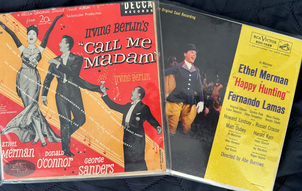 Ethel Merman 45 records: Call Me Madam & Happy Hunting vinyl records used