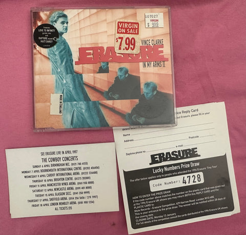 Erasure - In My Arms  (Import) CD 2. + Concert flyer and contest cards - used
