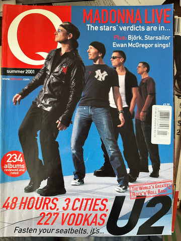 Q Magazine U2 Madonna lLIVE Drowned World Tour Summer 2001