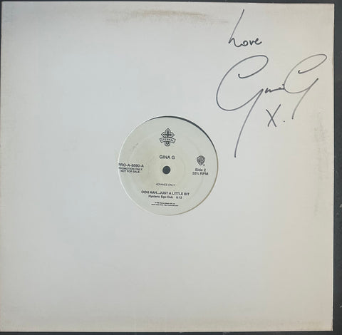 Gina G ooh ahh....Just A Little Bit (Signed Promo 12" Single) LP Vinyl -