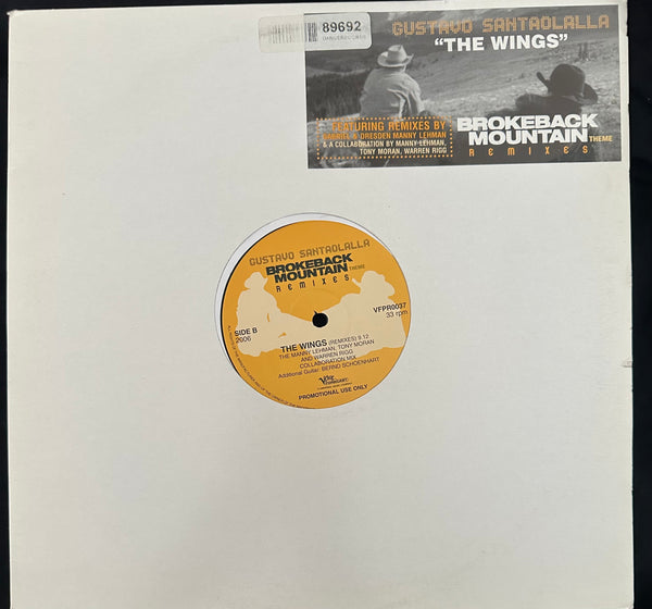 Gustavo Santaolalla ‎– The Wings (Brokeback Mountain Theme) (Remixes)  12" Single LP PROMO Vinyl - Used