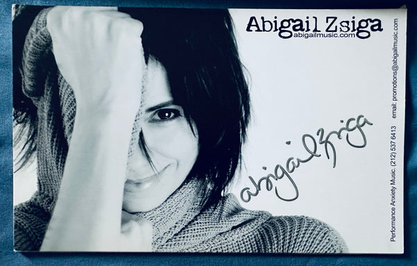 Abigail autograph 5 x 7 promotional card signed