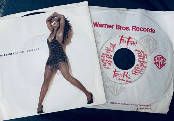 Tina Turner two 7” 45 records  Typical Male (Promo) / Steamy Windows - Used