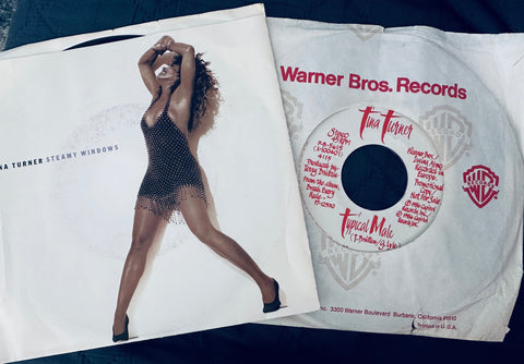 Tina Turner two 7” 45 records  Typical Male (Promo) / Steamy Windows - Used