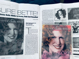 Bette midler - The Divine Bette DVD with Newspaper Press clipping - Used