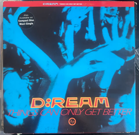 D:REAM - Things Can Only Get Better 12" Single LP Vinyl - Used