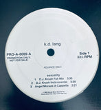 K.d. lang - 2 remix 12” LP vinyl Sexuality, Summerfling used