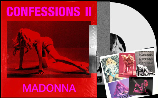 Madonna - Confessions II (Indie Exclusive, Colored Vinyl, White, Alternate Cover + 5  Photo card set) LP - New - Shipping Now