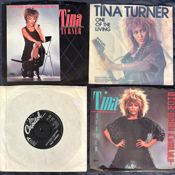 Tina Turner set of four 7” records 45’s - Used