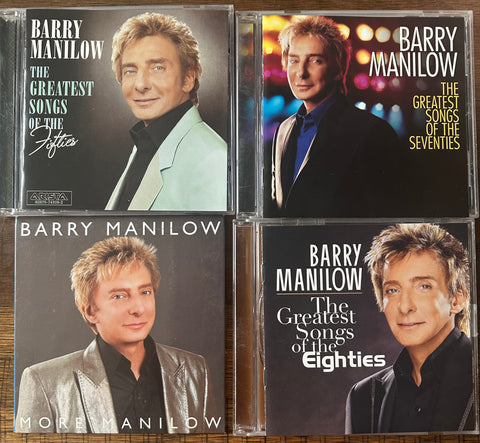 Barry Manilow set of 4 cover albums and EP  Songs of the 50s-80s CD  Used