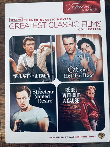 TCM greatest classic films collection 4 movie set - James Dean, Marlon Brando, Paul Newman used