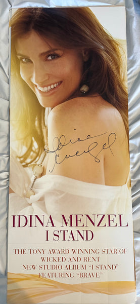 Idina Menzel autographed poster flat double-sided