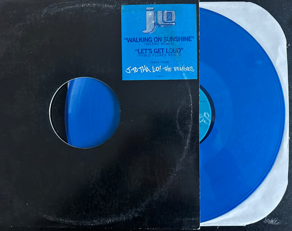 Jennifer Lopez - Walking on Sunshine / Let's Get Loud  "BLUE" Vinyl 12" single LP - Used