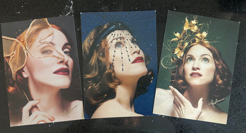 Madonna MAX FACTORY  AD campaign three postcards