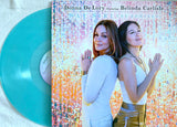 Donna De Lory & Belinda Carlisle - SAT SIRI (The Remixes) Teal Blue Colored 12" LP Single - New