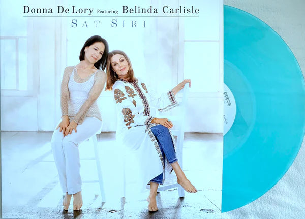 Donna De Lory & Belinda Carlisle - SAT SIRI (The Remixes) Teal Blue Colored 12" LP Single - New