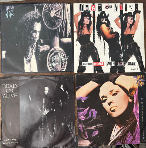 Dead Or Alive -- Set of 4 original 45 records 7" Vinyl - Used