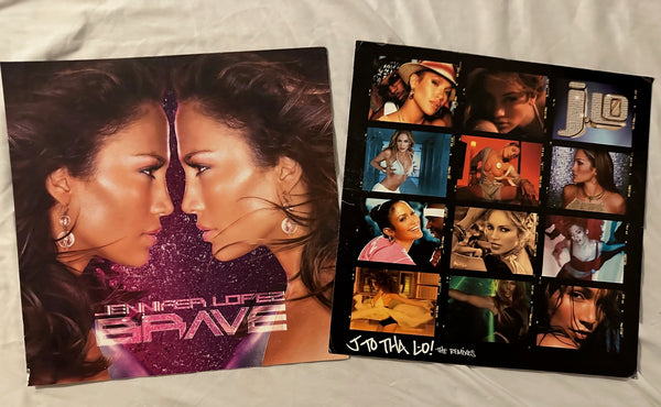 Jennifer Lopez- 2 PROMO Poster Flats - BRAVE and J-to-tha-LO! REMIXES - Used