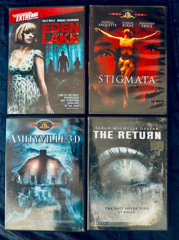 4 classic HORROR / Thriller Films DVD - Used