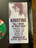 Kristine W.  All I Need Is Your Love 12" Single LP Vinyl - New