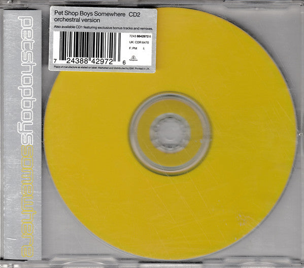 Pet Shop Boys - Somewhere CD1 (Import CD single) Used