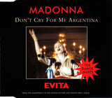 Madonna -- Don't Cry For Me Argentina : THE DANCE MIXES (IMPORT CD single) Used