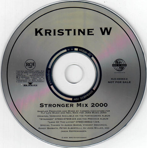 Kristine W - Stronger Mix (PROMO) CD single - Used