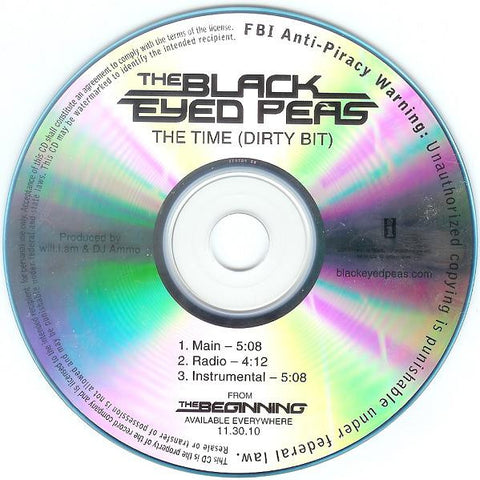 Black Eyed Peas - THE TIME (Dirty Bit) PROMO CD single - Used