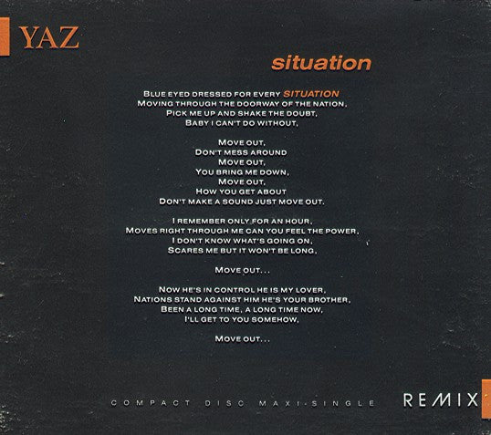 YAZ / Yazoo - Situation / State Farm  - US Maxi CD single - Used