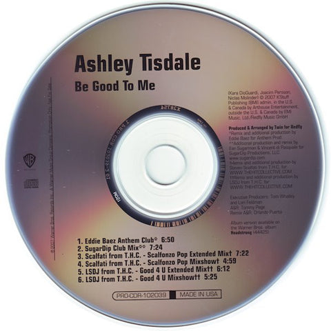Ashley Tisdale - Be Good To Me (REMiXES) Promo CD single - used