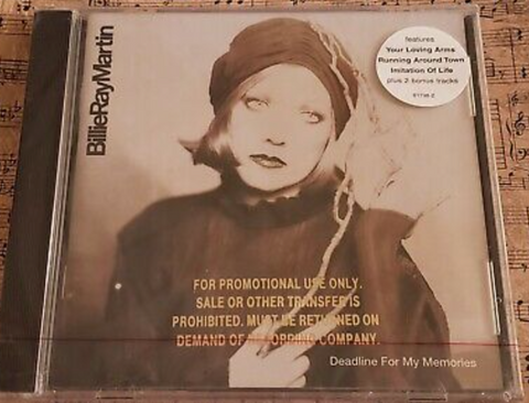 Billie Ray Martin - Deadline For My Memories + 2 Bonus  (Promo CD) Used