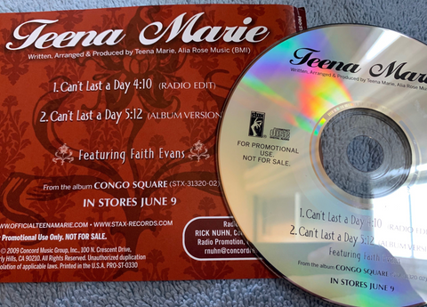 Teena Marie - Promo Cd single - Can't Last A Day