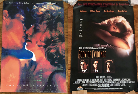 Madonna - 1993 Body of Evidence Movie Poster LOT - Print 27x40 Used borderline MUSIC