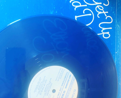 Elton John ‎- Get Up And Dance - PROMO Blue LP Vinyl - Used